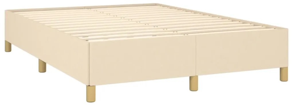 Cama com molas/colchão 140x200 cm tecido cor creme