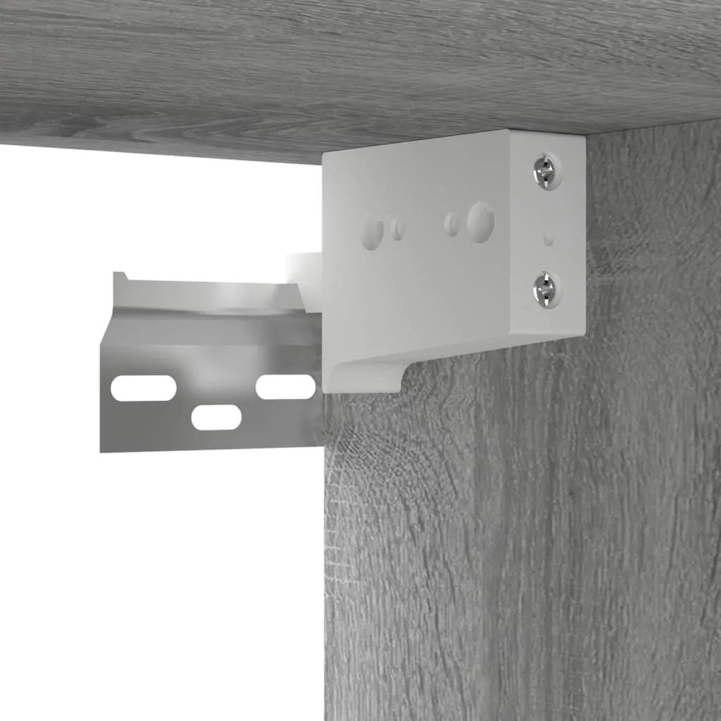 Armários parede 4 pcs 60x30x30 cm derivados cinza sonoma