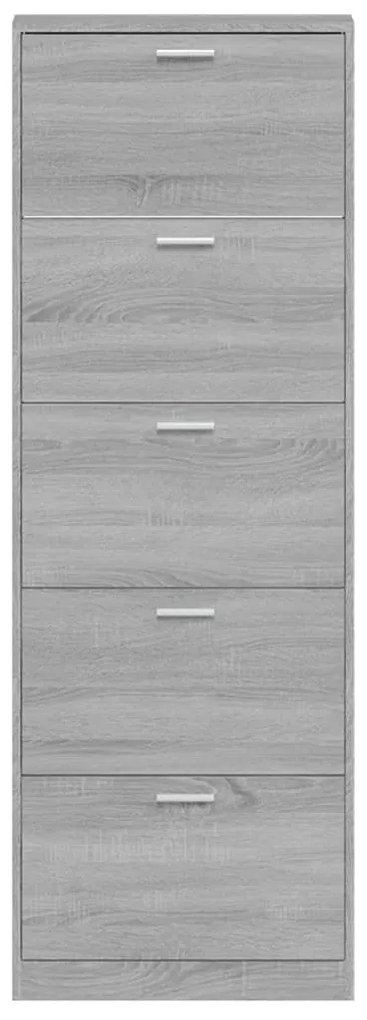 Sapateira 59x17x169 cm derivados de madeira sonoma cinza
