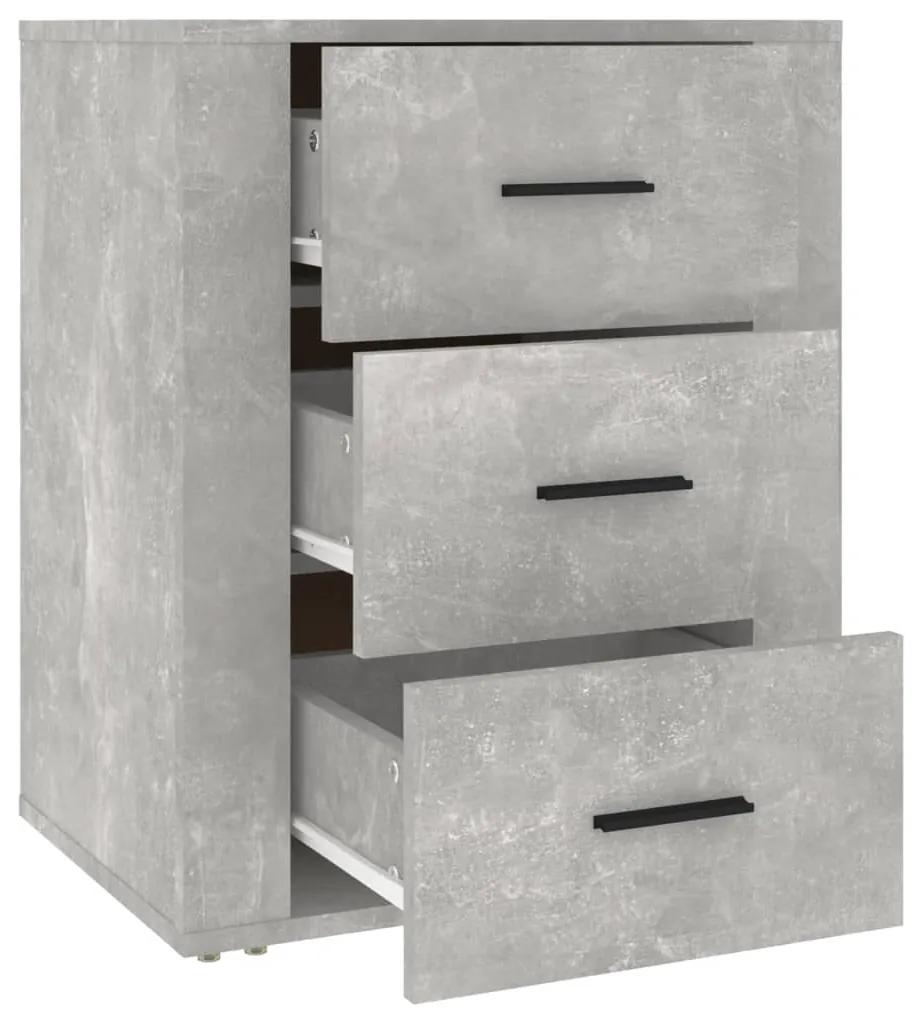 Mesa de cabeceira 50x36x60 cm derivados madeira cinza cimento