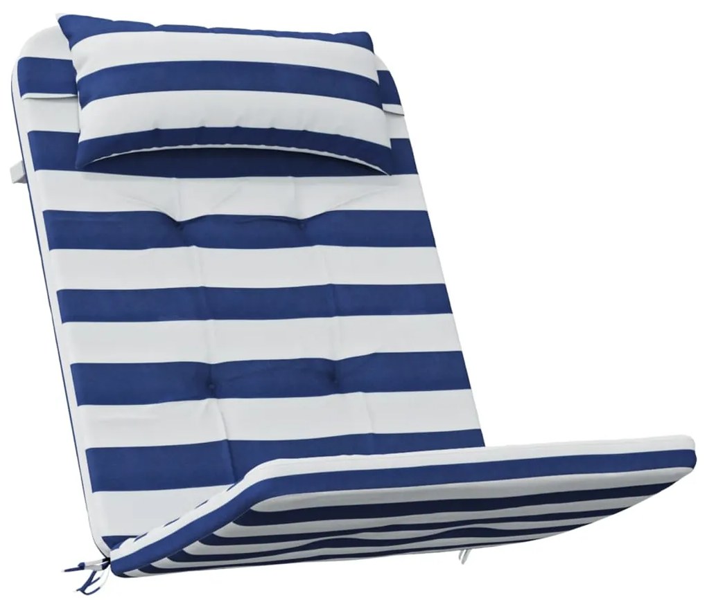 Almofadões p/ cadeira adirondack 2pcs tecido oxford azul/branco