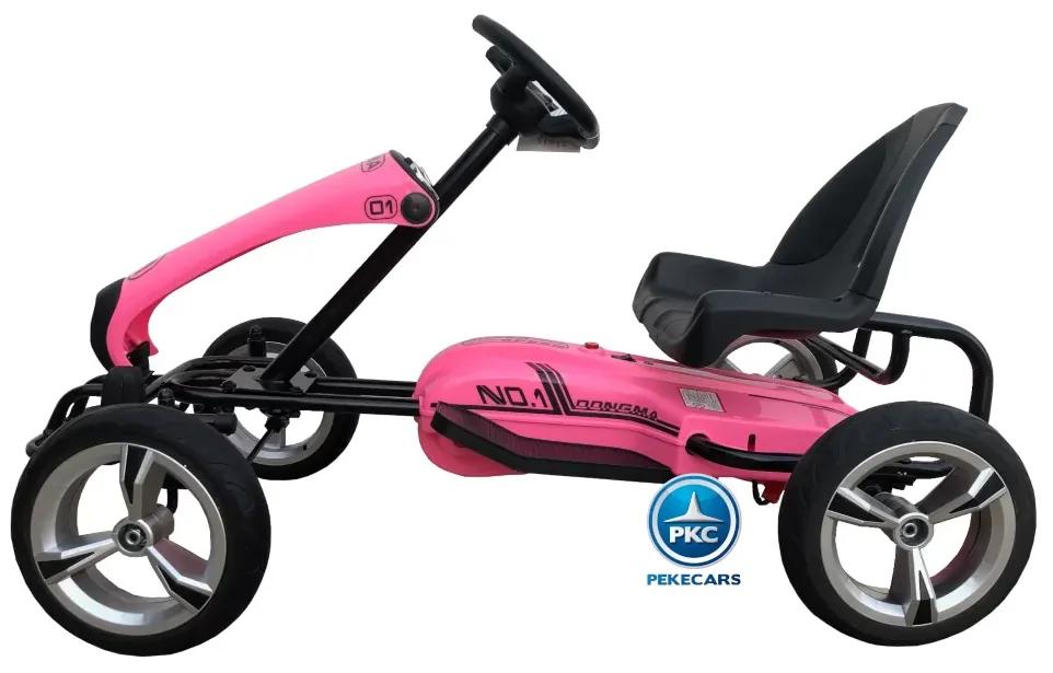 Kart Electrico para crianças Dongma 12V Rosa