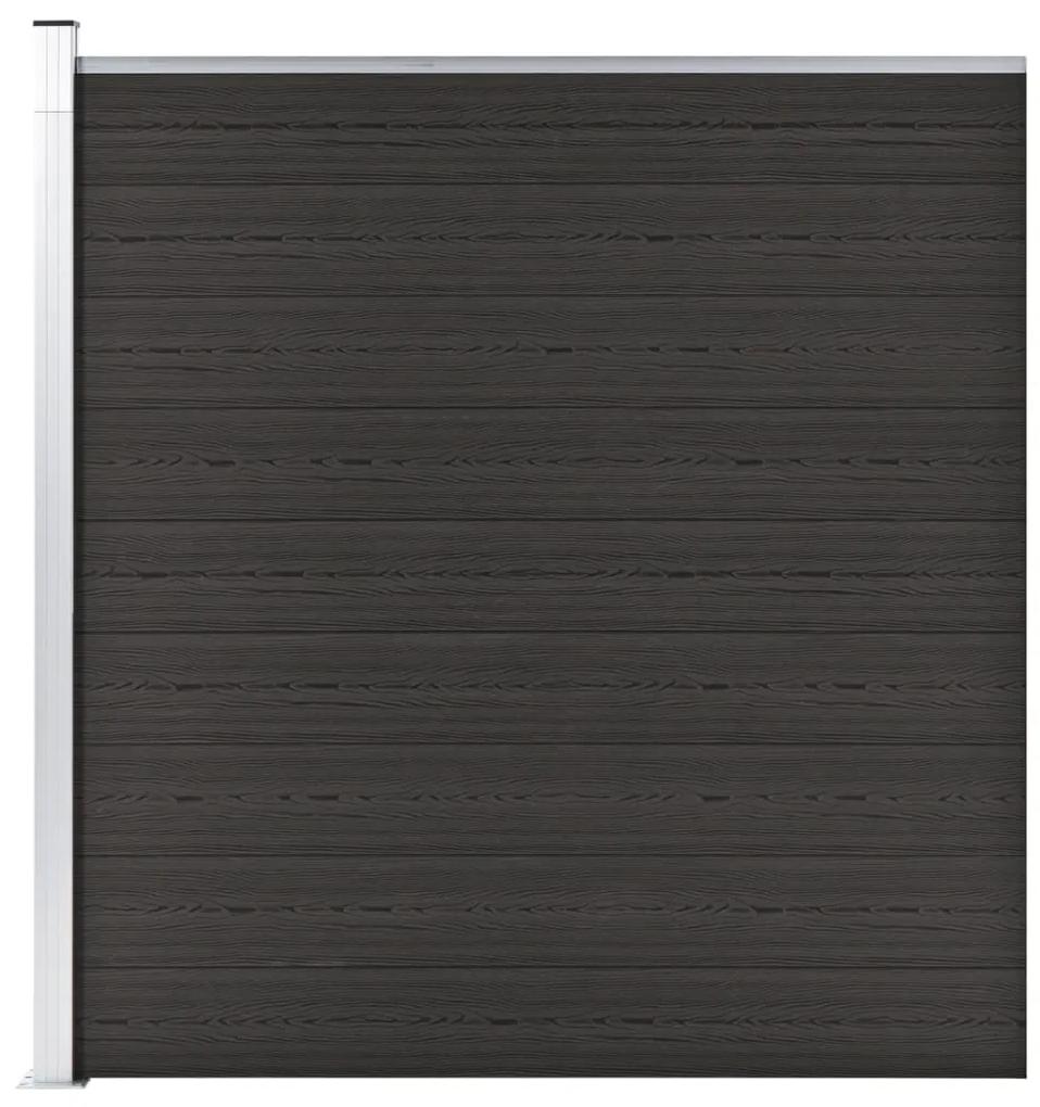 Painel de vedação WPC 175x186 cm preto