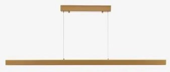 Lâmpada De Teto Suspensa Linear Led 120 Cm Em Metal Nilam Dourado - Sklum