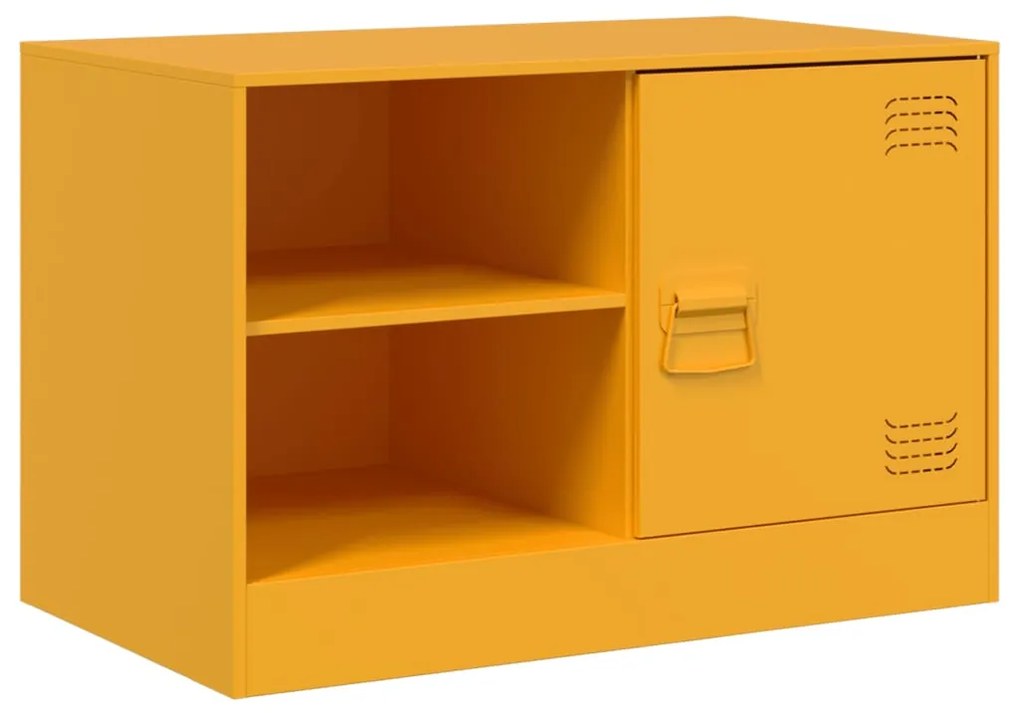 Móveis de TV 2 pcs 67x39x44 cm aço amarelo mostarda