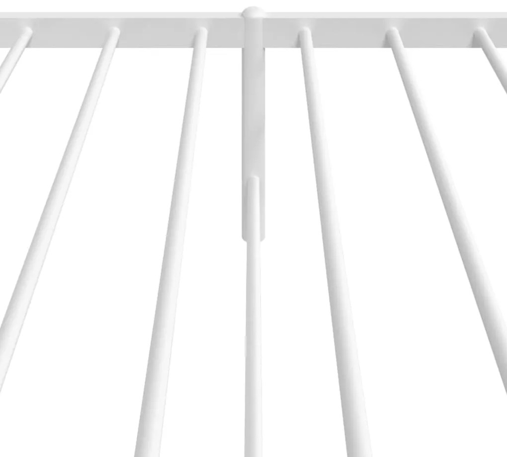 Estrutura de cama com cabeceira 80x200 cm metal branco