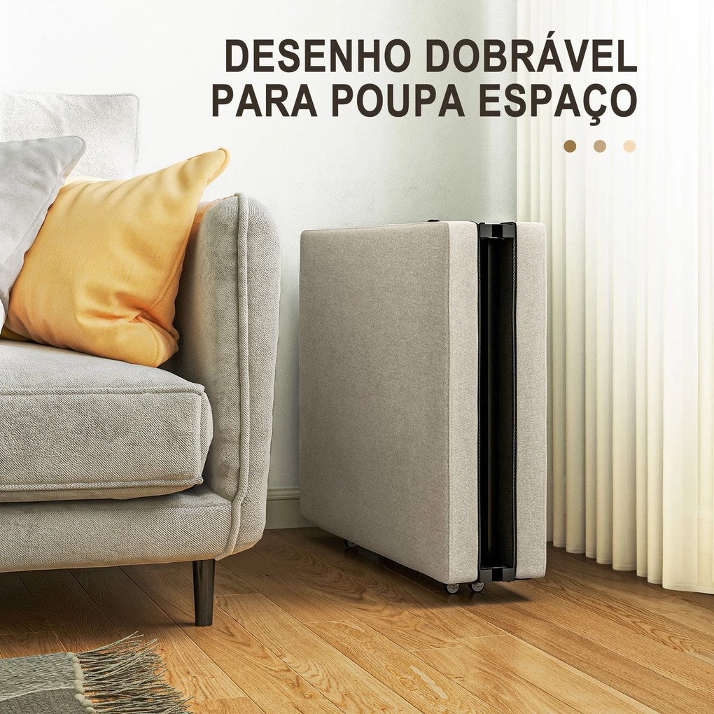 Cama Dobrável 70x180 cm com Colchão de Espuma Cama Dobrável com Encost