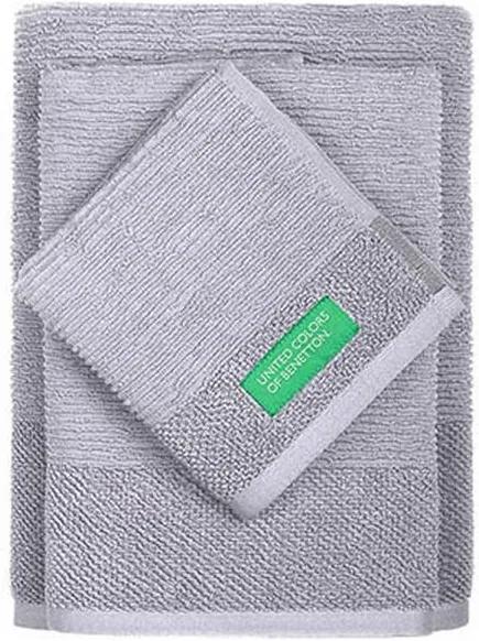 Jogo de toalhas Benetton Cinzento Cinzento Claro