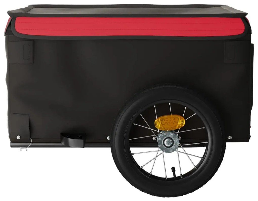 Reboque para bicicleta 30 kg ferro preto e vermelho