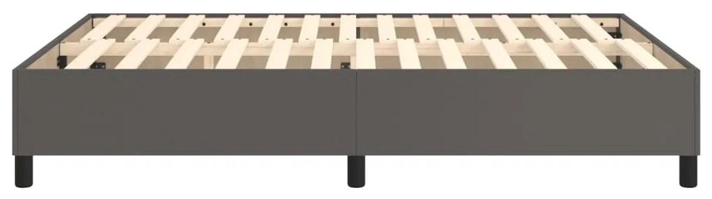 Estrutura de cama 140x200 cm couro artificial cinzento