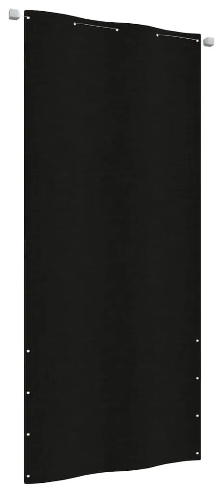 vidaXL Tela de varanda 100x240 cm tecido oxford preto