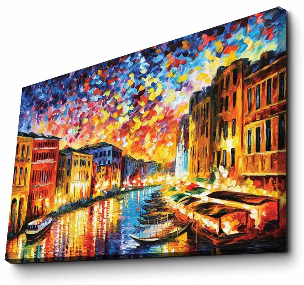 Pintura Decorativa em Tela FAMOUSART-081 – Multicolor – 45 x 70 cm