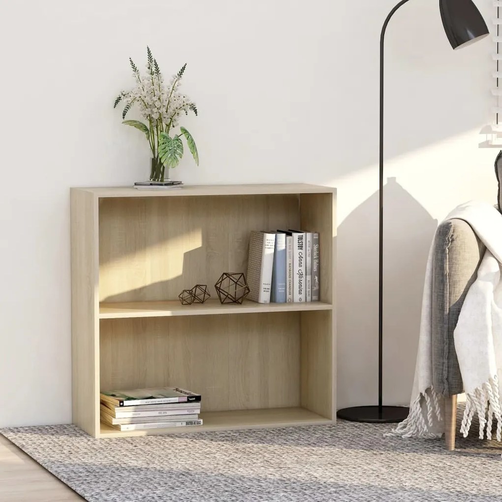 vidaXL Estante 80x30x76,5 cm derivados de madeira carvalho sonoma