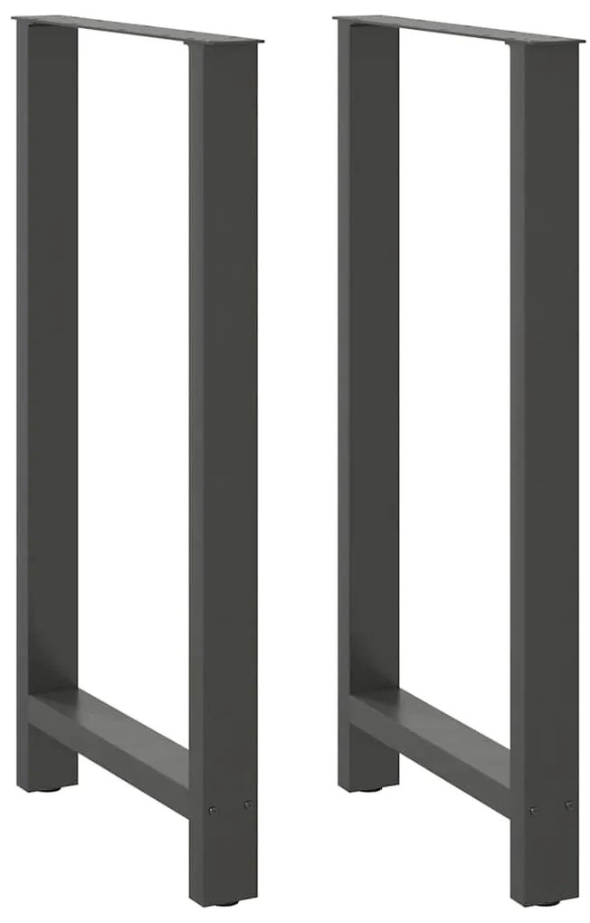 vidaXL Pés para mesa de bar antracite 2 peças 60x(110-111) cm aço