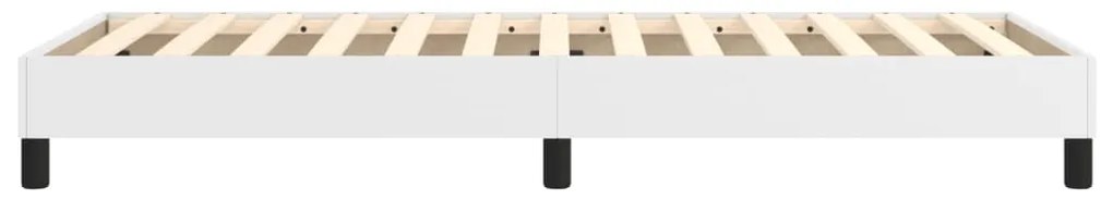 Estrutura de cama 90x200 cm couro artificial branco