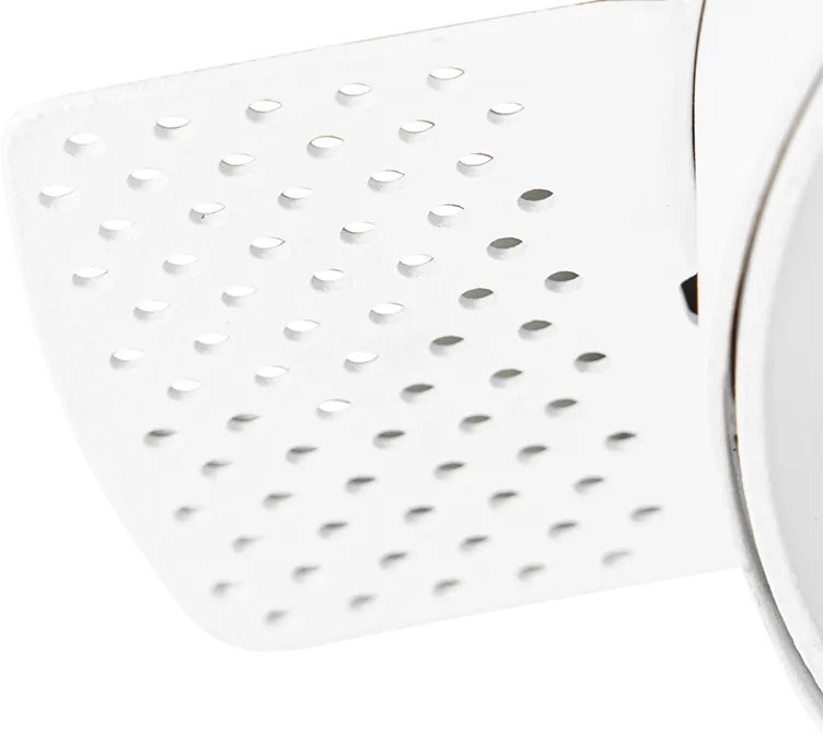 Foco embutido moderno branco GU10 AR111 redondo sem moldura - Oneon