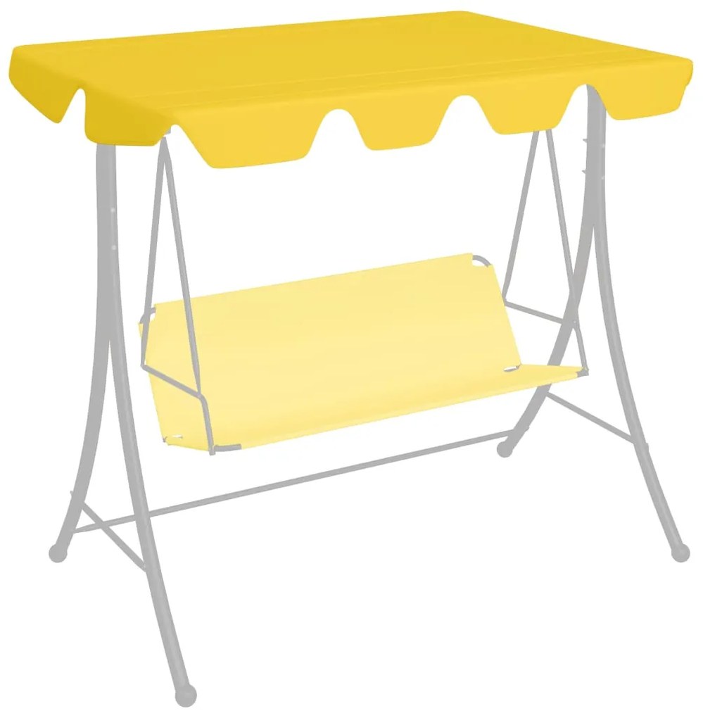 Toldo suplente baloiço 188/168x110/145cm 270 g/m² amarelo