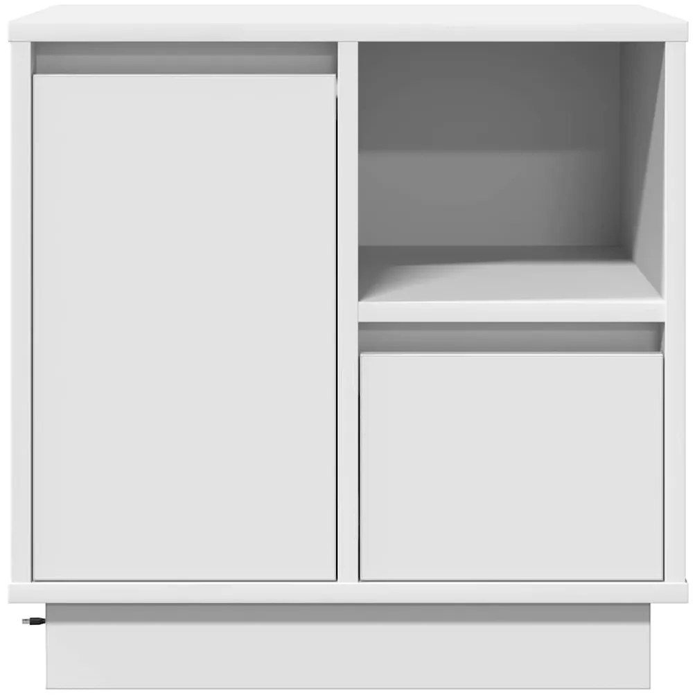 Mesas de cabeceira com LED 2 pcs Branco 50x34,5x50 cm