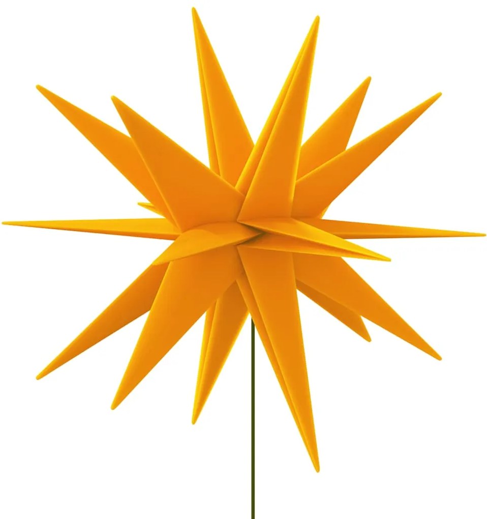 Luzes de Natal com espigões 3 pcs LED dobrável 35 cm amarelo