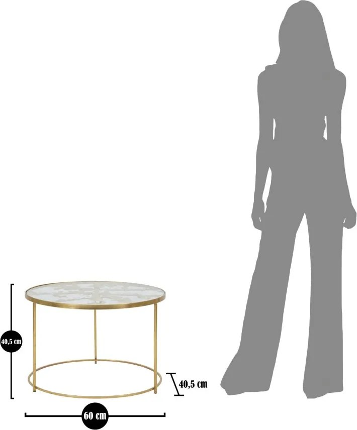 MESA DE CENTRO Ø 60X40,5 CM DOURADO