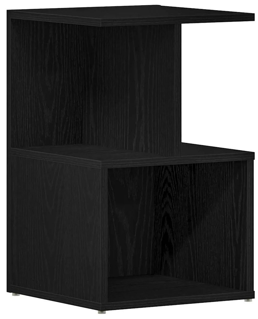 Mesas de cabeceira 2 pcs Madeira de Carvalho Preto 35x35x55 cm Madeira