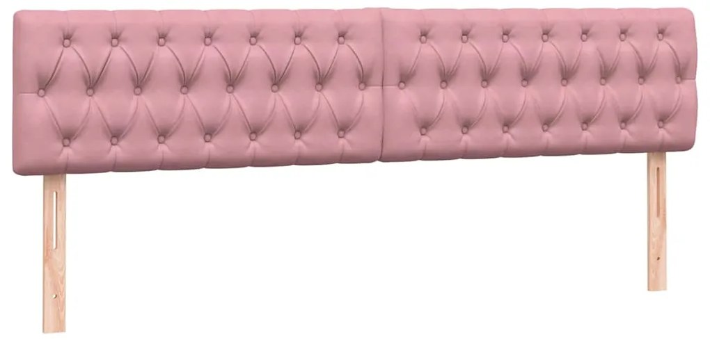 Cama com molas/colchão rosa 180x220 cm veludo