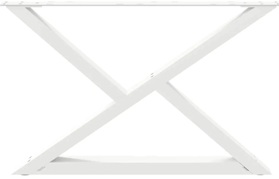 Pés para mesa de centro 2 peças, branco, 70x (42-43,3) cm, aço