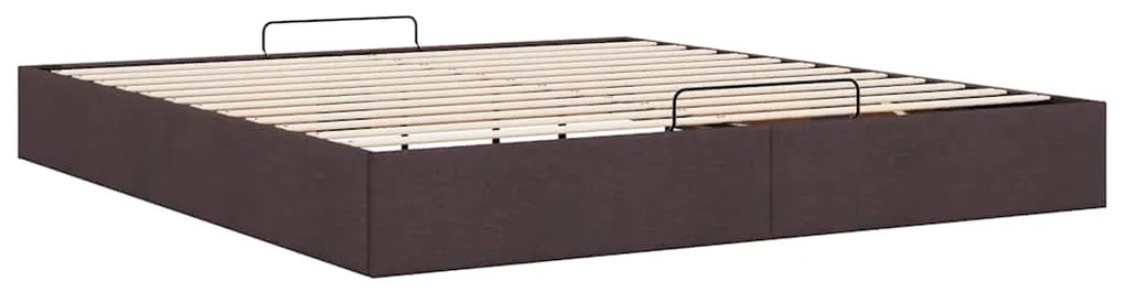 Estrutura de cama otomana sem colchão 180x200cm castanho-escuro