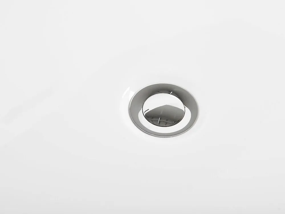 Banheira para parede em acrílico branco 170 x 80 cm HARVEY Beliani