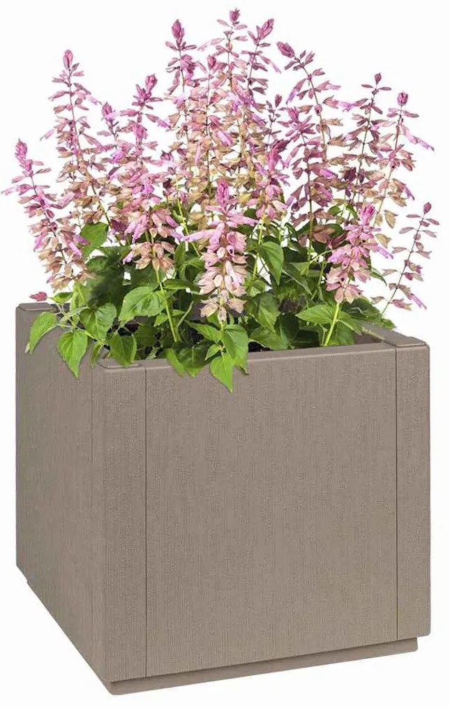 Plantador de Jardim Marrom Claro 36 x 36 x 35 cm em PP