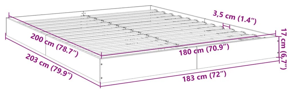 Estrutura de cama sem colchão 180x200 cm branco