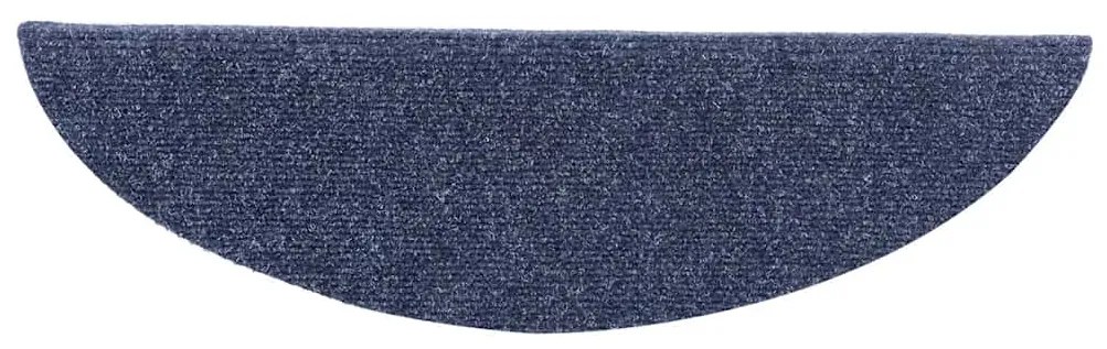 Tapetes escada autoadesivos 10 pcs 56x17x3 cm agulhado azul
