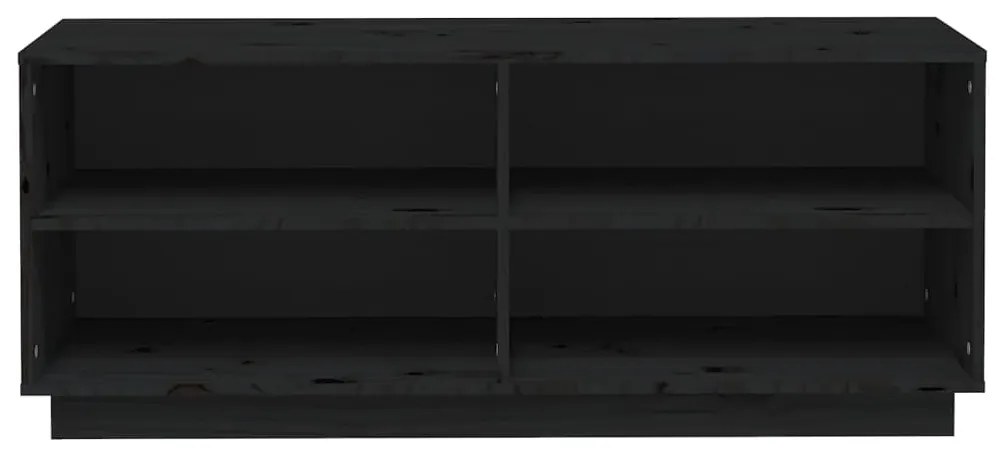 Sapateira 110x34x45 cm madeira de pinho maciça preto