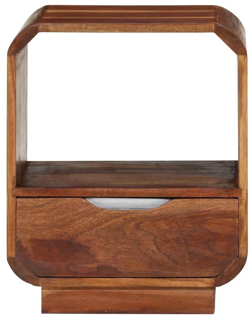 Mesa cabeceira gaveta 2 pcs madeira acácia maciça 40x30x50 cm
