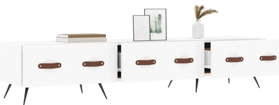 Móvel de TV 150x36x30 cm derivados de madeira branco