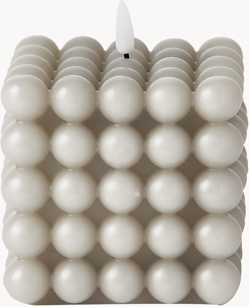 Vela LED a pilhas com função de cintilação Bolle, Alt 13 cm