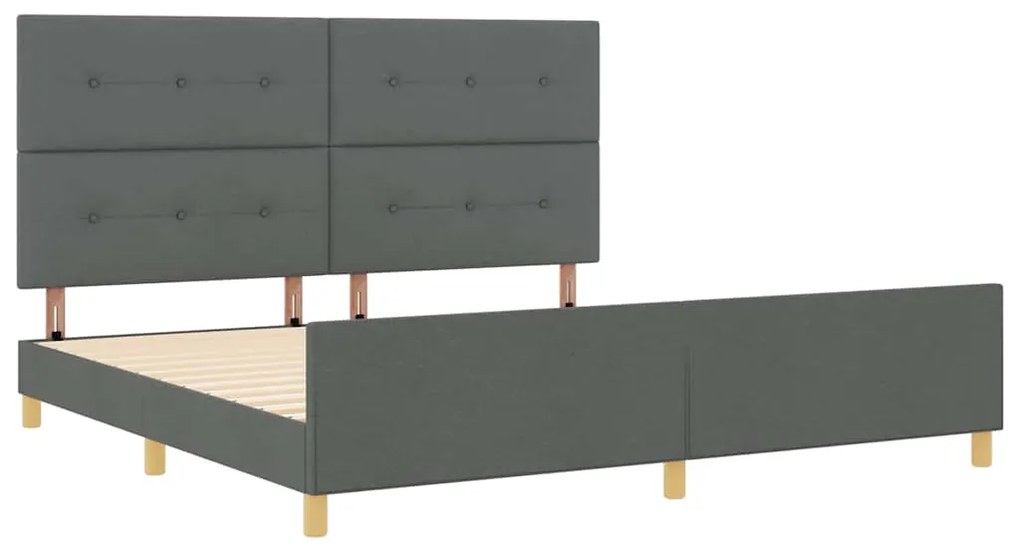 Estrutura de Cama vidaXL Cinza Escuro 200x200 cm em Tecido