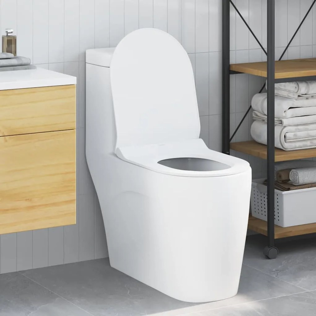 vidaXL Assento de Vaso Sanitário Branco 50 x 36,5 x 5 cm Polipropileno