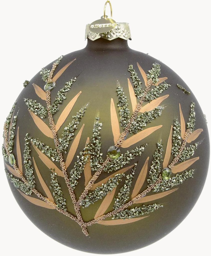 Bolas de Natal em vidro Shaw, conjunto de 8