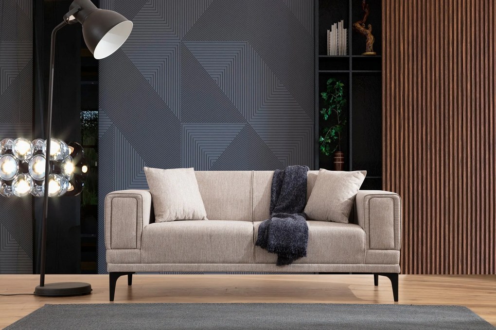 Sofá de 2 Lugares Horizon – Castanho Claro – 170 cm x 85 cm x 77 cm