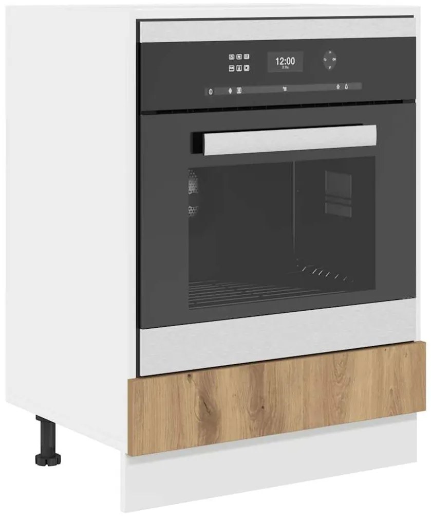Armário para Forno - Carvalho Artesanal, 60x46x81,5 cm, Madeira Compen