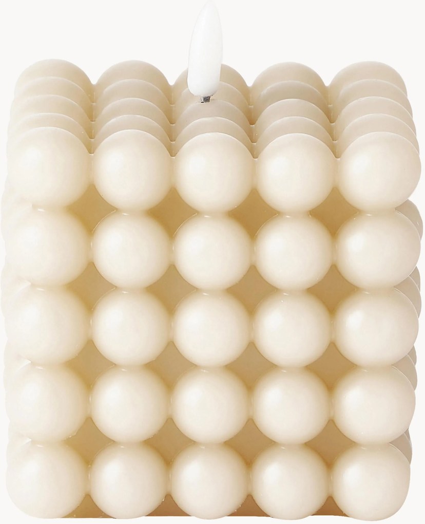 Vela LED a pilhas com função de cintilação Bolle, Alt 13 cm