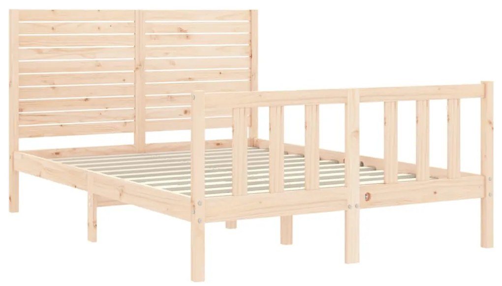 Cama sem colchão 140x200 cm madeira de pinho maciça