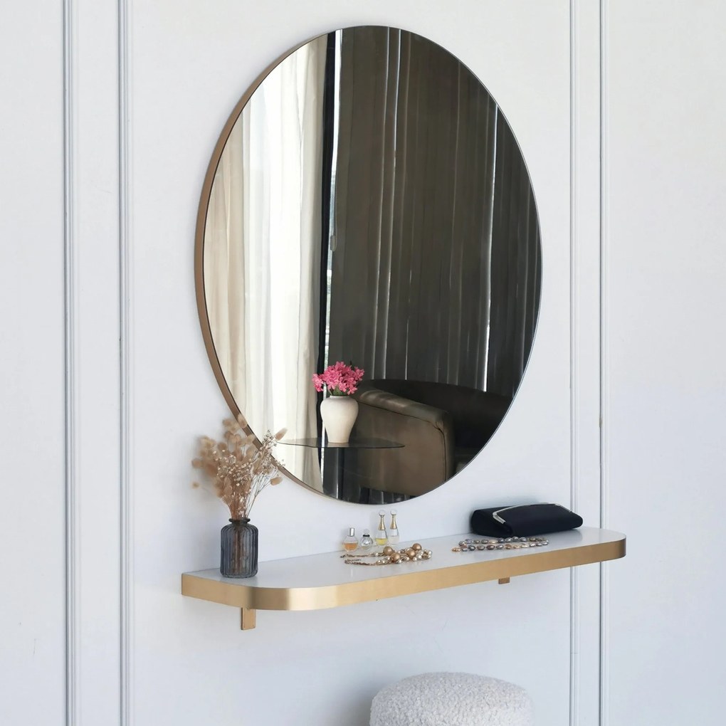 Espelho Gold – Dourado – Diâmetro 90 cm