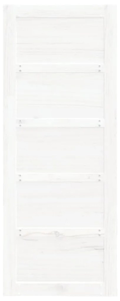 Porta de celeiro 80x1,8x204,5 cm madeira de pinho maciça branco