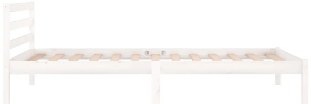Estrutura de cama 100x200 cm pinho maciço branco