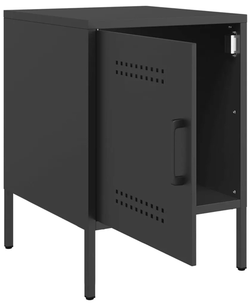 Mesa de cabeceira 36x39x50,5 cm aço preto