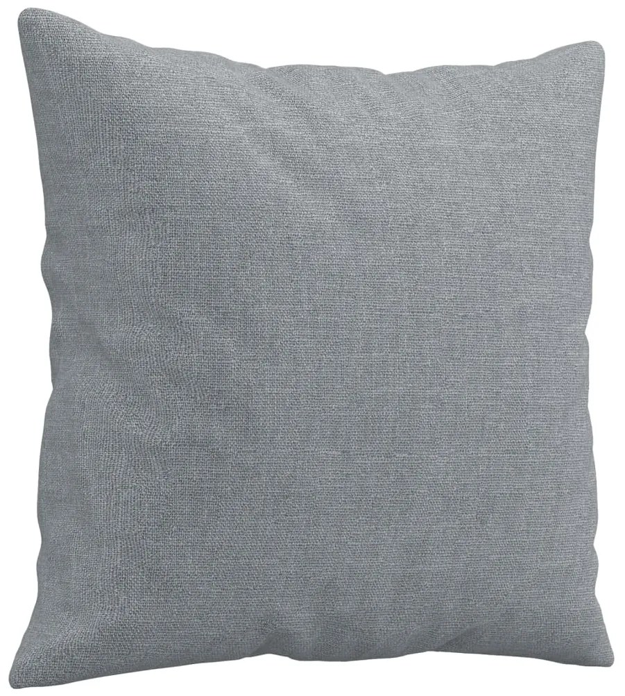 Sofá 3 lugares + almofadas decorativas 180cm tecido cinza-claro
