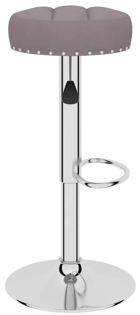 Bancos de bar 2 pcs tecido cinzento-acastanhado