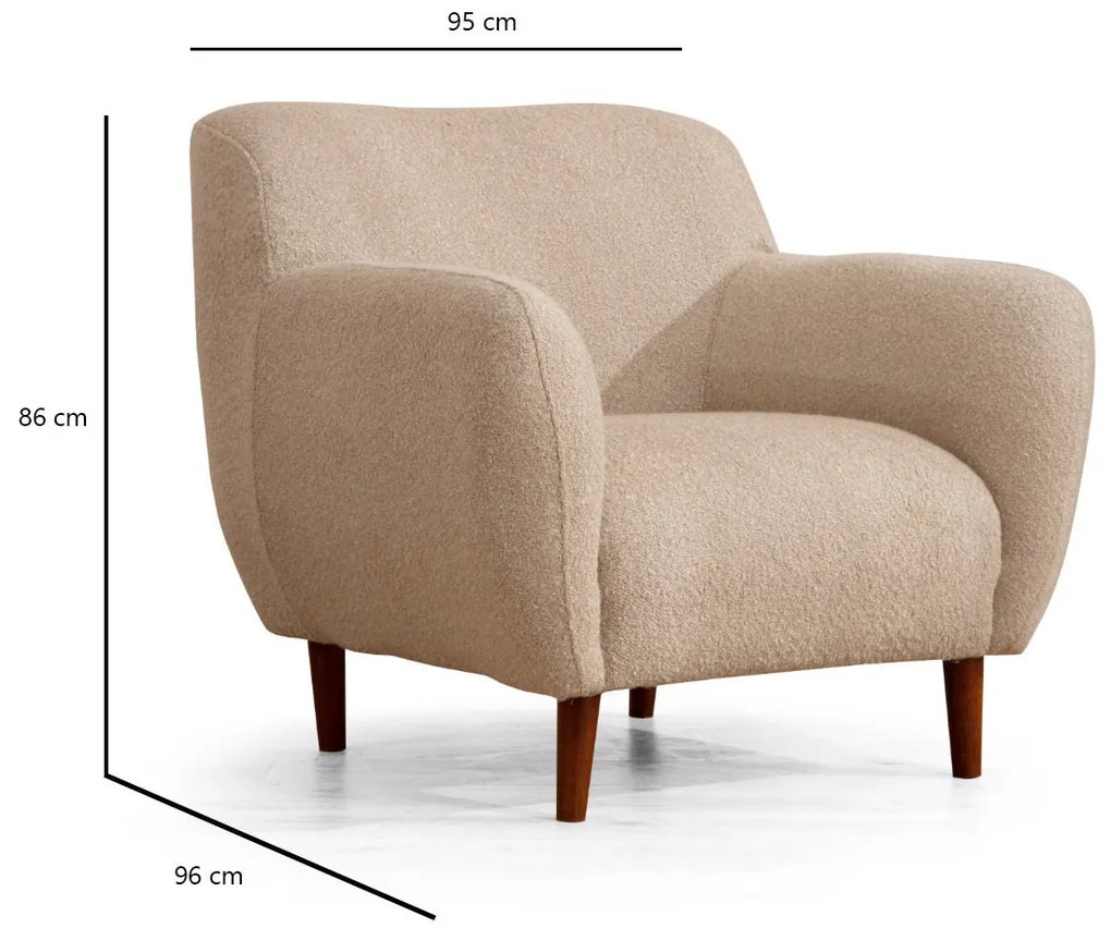 Cadeira Wing Napoli – Cappuccino – 95x86x96 cm